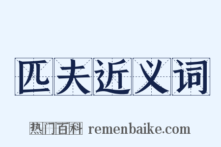 匹夫近义词是什么意思的图片